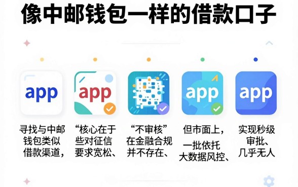 像中邮钱包一样的借款口子，遴选五个可以借钱不用审核的app