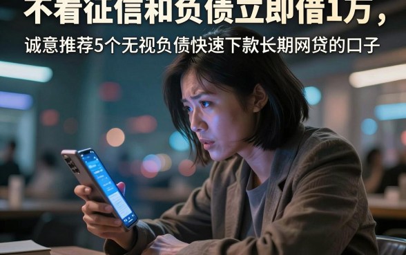 不看征信和负债立即借1万,诚意推荐5个无视负债快速下款长期网贷的口子
