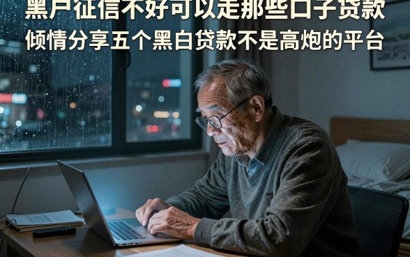 黑户征信不好可以走那些口子贷款,倾情分享五个黑白贷款不是高炮的平台