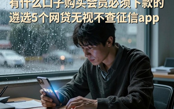 有什么口子购买会员必须下款的,遴选5个网贷无视不查征信app