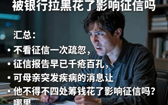 被银行拉黑花了影响征信吗，汇总五个不看征信无视黑白百分百下款网贷软件