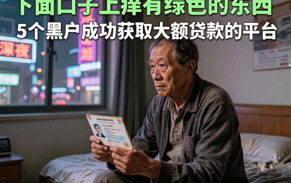 下面口子上痒有绿色的东西，深入剖析5个黑户成功获取大额贷款的平台