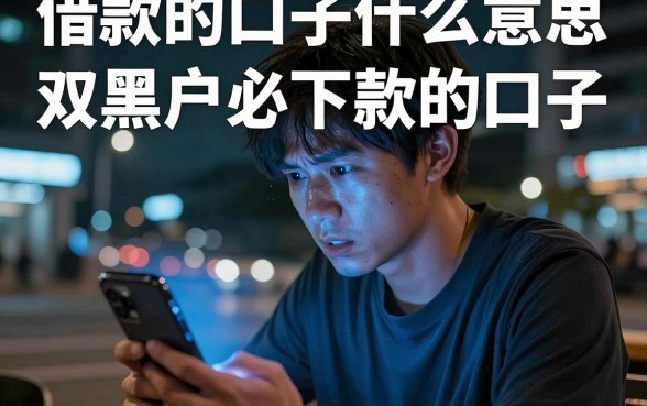 借款的口子什么意思，理出5个双黑户必下款的口子