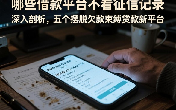 哪些借款平台不看征信记录，深入剖析五个摆脱欠款束缚贷款新平台