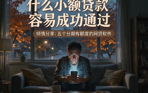 什么小额贷款容易成功通过，倾情分享五个分期有额度的网贷软件