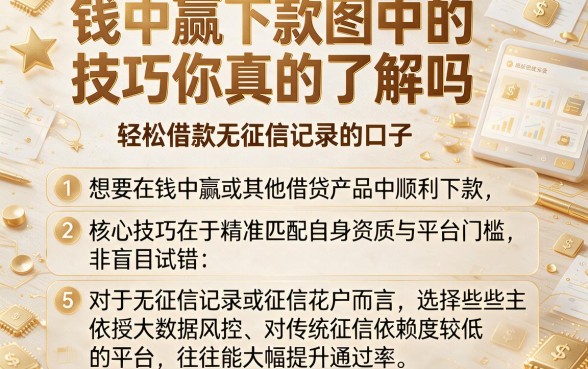 钱中赢下款图中的技巧你真的了解吗,条列5个轻松借款无征信记录的口子