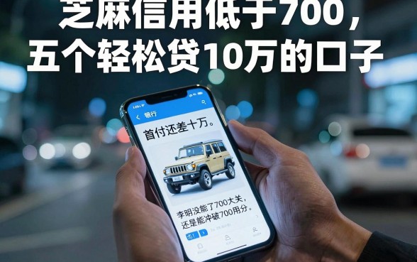 芝麻信用低于700,详尽说明五个轻松贷10万的口子