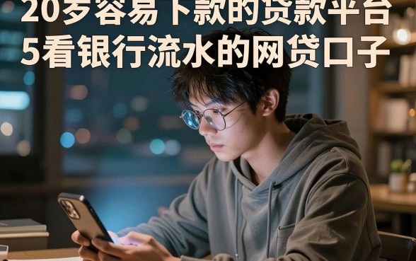 20岁容易下款的贷款平台,规整5个看银行流水的网贷口子