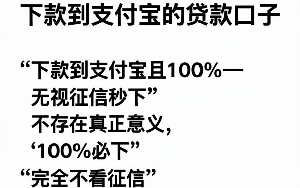 下款到支付宝的贷款口子,陈列五个无视征信黑白100%秒下网贷app