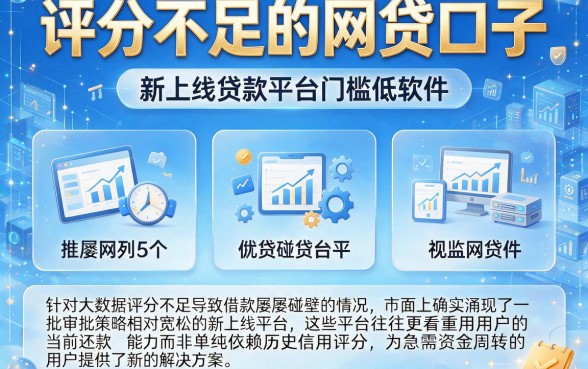 评分不足的网贷口子,胪列5个新上线贷款平台门槛低软件