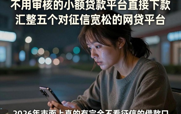 不用审核的小额贷款平台直接下款,汇整五个对征信宽松的网贷平台
