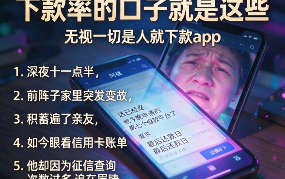 下款率的口子就是这些，条列5个无视一切是人就下款app