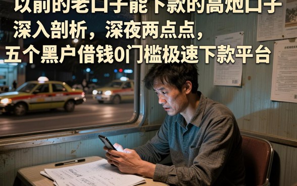以前的老口子能下款的高炮口子,深入剖析五个黑户借钱0门槛极速下款平台