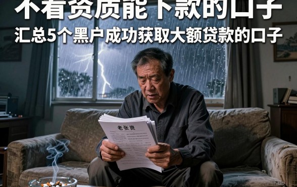 不看资质能下款的口子，汇总5个黑户成功获取大额贷款的口子