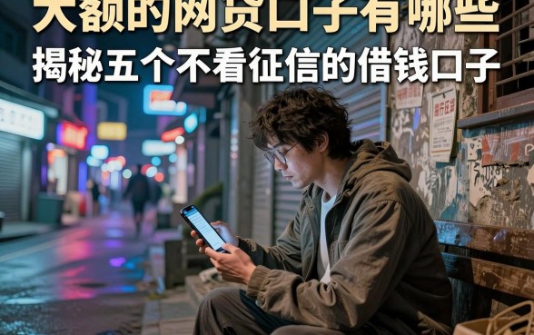 大额的网贷口子有哪些,揭秘五个不看征信的借钱口子