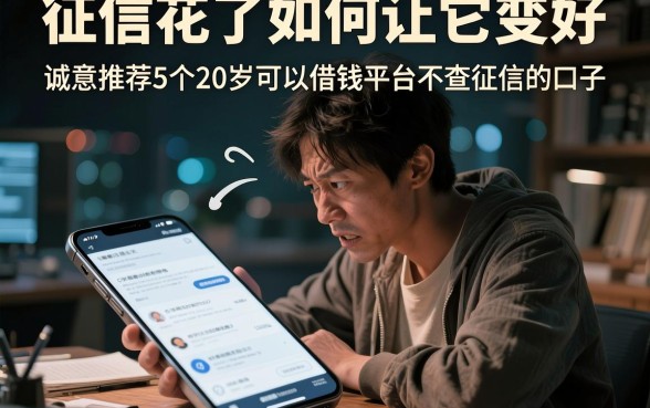 征信花了如何让它变好，诚意推荐5个20岁可以借钱平台不查征信的口子