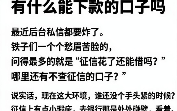 有什么能下款的口子吗,精选5个最新能下来钱的app