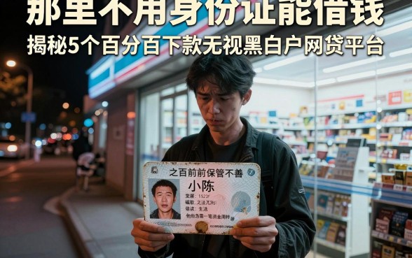 那里不用身份证能借钱,揭秘5个百分百下款无视黑白户网贷平台