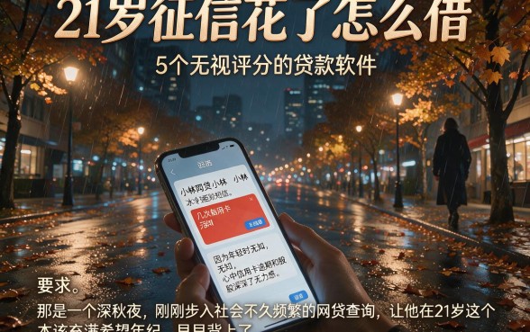 21岁征信花了怎么借,详细阐述5个无视评分的贷款软件