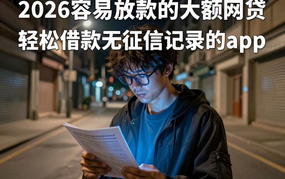 2026容易放款的大额网贷,规整五个轻松借款无征信记录的app