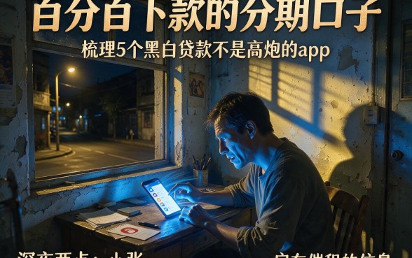 百分百下款的分期口子,梳理5个黑白贷款不是高炮的app