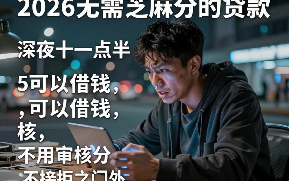 2026无需芝麻分的贷款，归纳5个可以借钱不用审核的平台