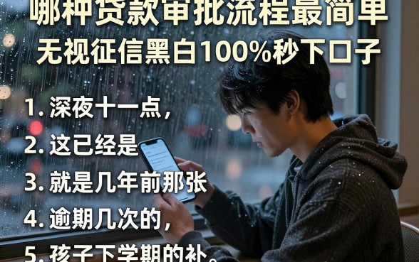 哪种贷款审批流程最简单，理出五个无视征信黑白100%秒下口子