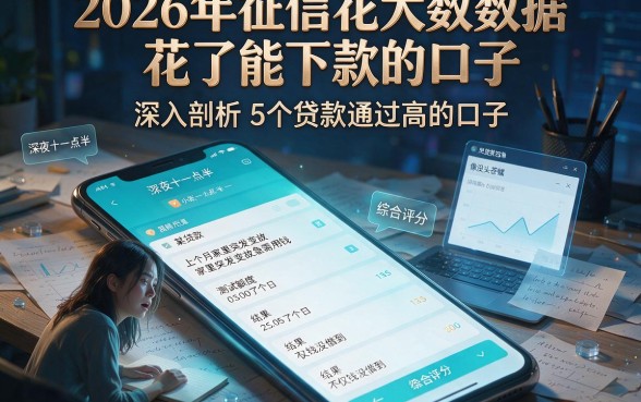 2026年征信花大数据花了能下款的口子，深入剖析5个贷款通过高的口子