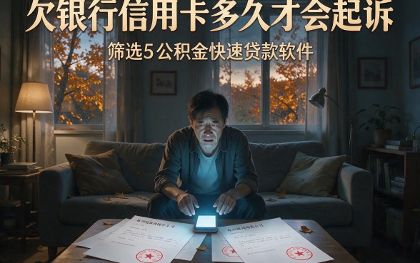 欠银行信用卡多久才会起诉，筛选5个公积金快速贷款软件