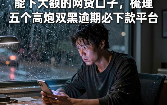 能下大额的网贷口子,梳理五个高炮双黑逾期必下款平台