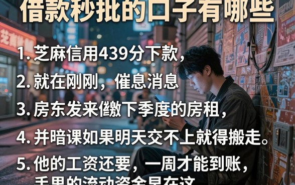 借款秒批的口子有哪些,条列五个芝麻信用439分下款的平台