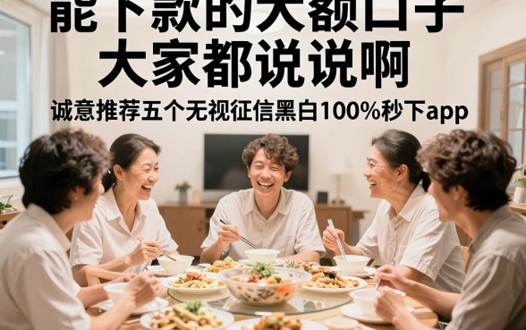 能下款的大额口子大家都说说啊,诚意推荐五个无视征信黑白100%秒下app