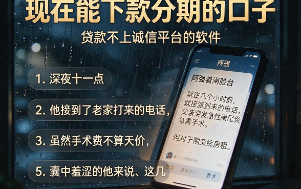 现在能下款分期的口子，条列5个贷款不上诚信平台的软件
