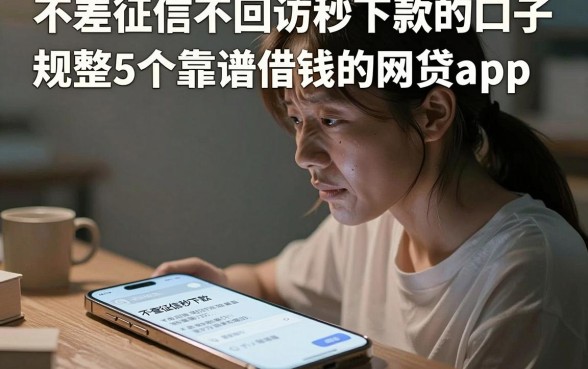 不差征信不回访秒下款的口子,规整5个靠谱借钱的网贷app