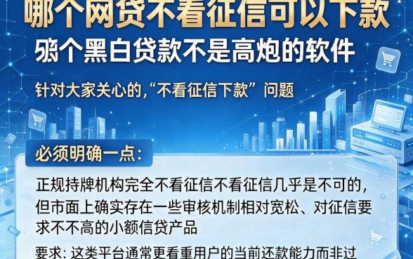 哪个网贷不看征信可以下款,胪列5个黑白贷款不是高炮的软件