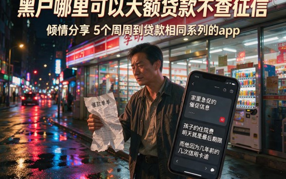 黑户哪里可以大额贷款不查征信,倾情分享5个周周到贷款相同系列的app