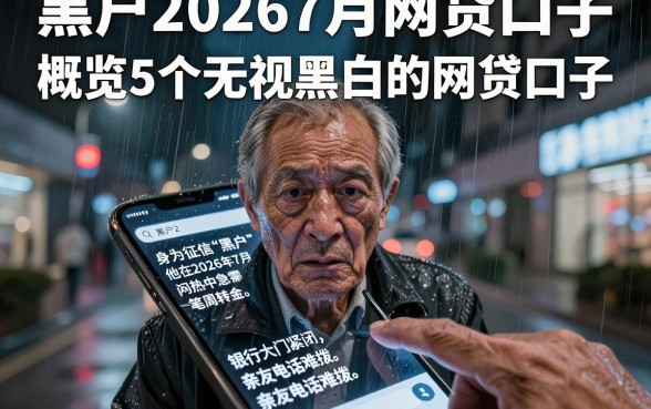 黑户20267月网贷口子,概览5个无视黑白的网贷口子