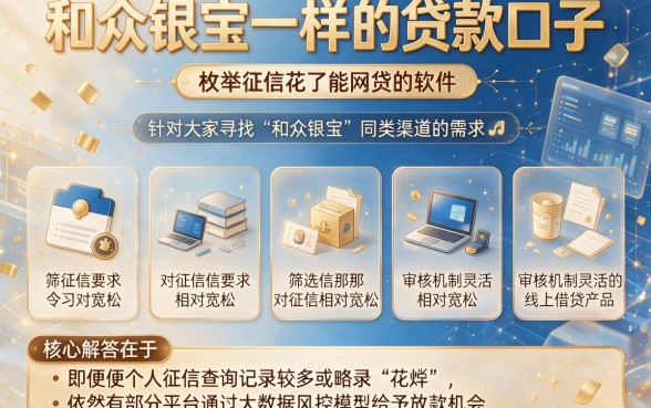 和众银宝一样的贷款口子,枚举五个征信花了能网贷的软件