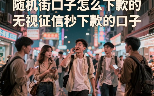 随机街口子怎么下款的,规整五个无视征信秒下款的口子
