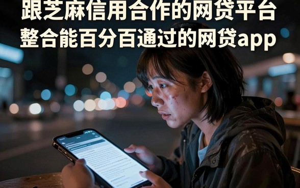 跟芝麻信用合作的网贷平台,整合五个能百分百通过的网贷app