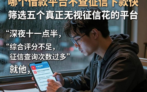 哪个借款平台不查征信下款快,筛选五个真正无视征信花的平台