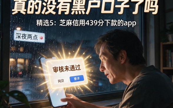 真的没有黑户口子了吗，精选5个芝麻信用439分下款的app