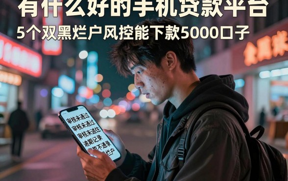 有什么好的手机贷款平台，详细阐述5个双黑烂户风控能下款5000口子