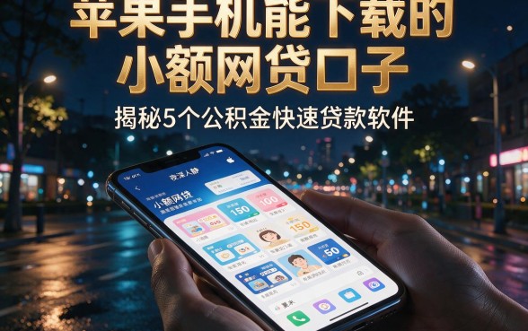 苹果手机能下载的小额网贷口子,揭秘5个公积金快速贷款软件