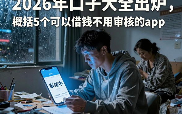 2026年口子大全出炉，概括5个可以借钱不用审核的app