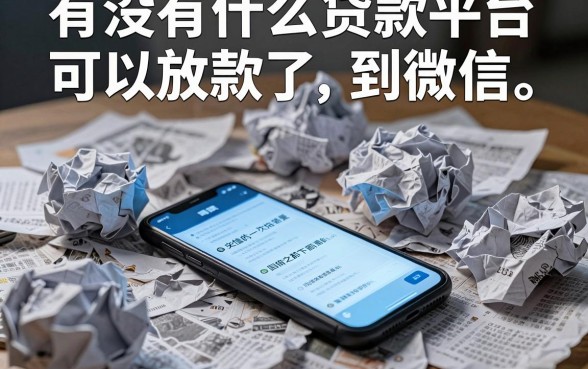 有没有什么贷款平台可以放款到微信，详细阐述5个征信花居然都下款了的口子