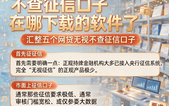 不查征信口子在哪下载的软件了，汇整五个网贷无视不查征信口子