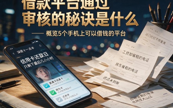 借款平台通过审核的秘诀是什么,概览5个手机上可以借钱的平台