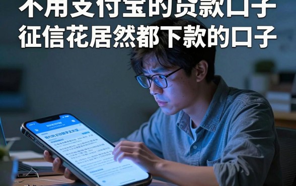不用支付宝的贷款口子，罗列五个征信花居然都下款的口子