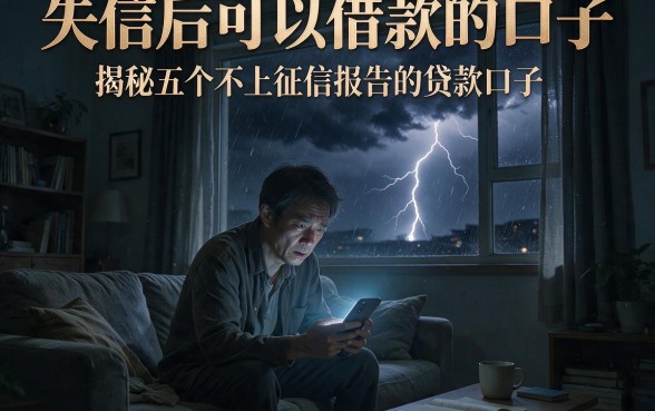 失信后可以借款的口子，揭秘五个不上征信报告的贷款口子
